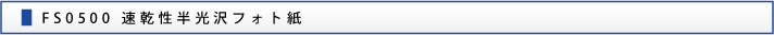 FS0500 速乾性半光沢フォト紙